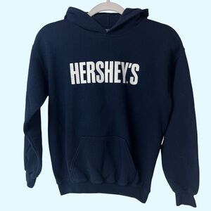 Hershey’s Navy Hoodie Sweatshirt Kids Youth Large 10/12